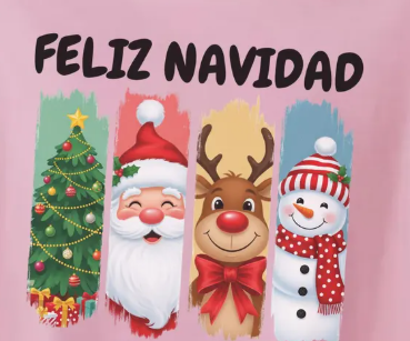 Camisetas Feliz Navidad 2025 - Juntos en Familia con Amor y Paz. Personalice su camiseta: Seleccione el diseño de su preferencia, la talla y el color de camiseta.