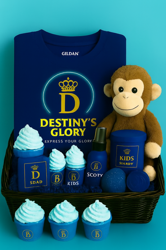 Destiny's Glory Royal Blue - Boy's Luxury Customizable Gift Basket
