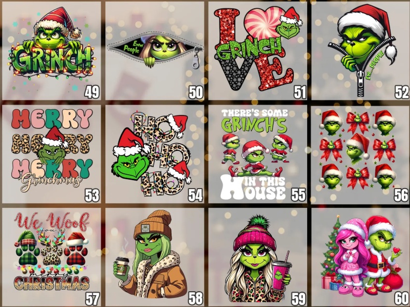 Destiny's Glory Christmas Holiday Press-On T-Shirt Designs - Festive Iron-On Transfers. Choose your design, t shirt color & size.